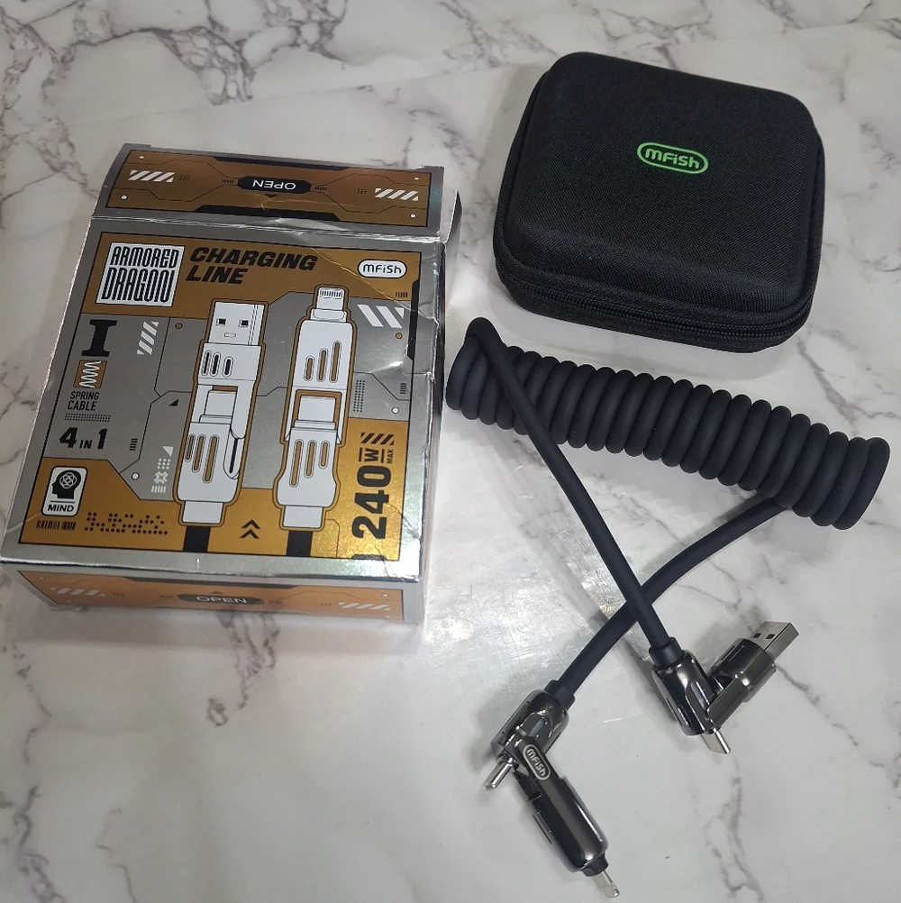 Interchangeable Charging Cable with Case